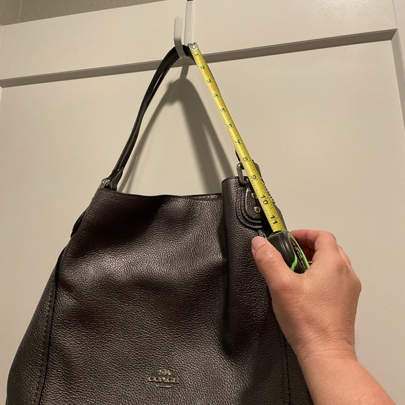 Coach Pewter Leather Women's Bag - Picture 12 of 16